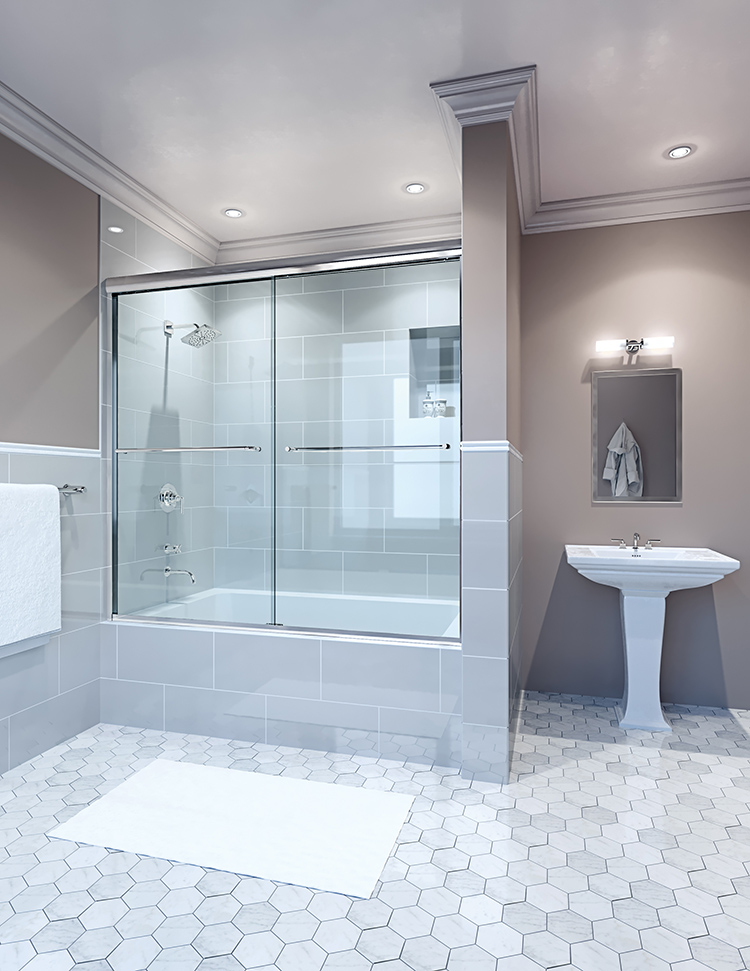 Shower/Tub with Glass Doors