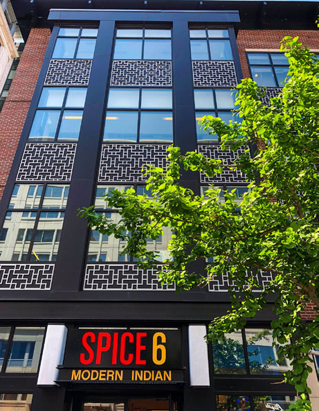 Spice 6 Modern Indian | Curtain Wall Exterior